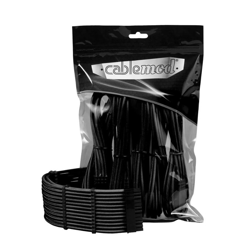 CableMod - ModMesh PRO Dual 8 pin PCI-E Sleeved Cable Extensions - Black - كابل